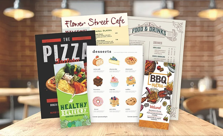 Menu Printing Brighton